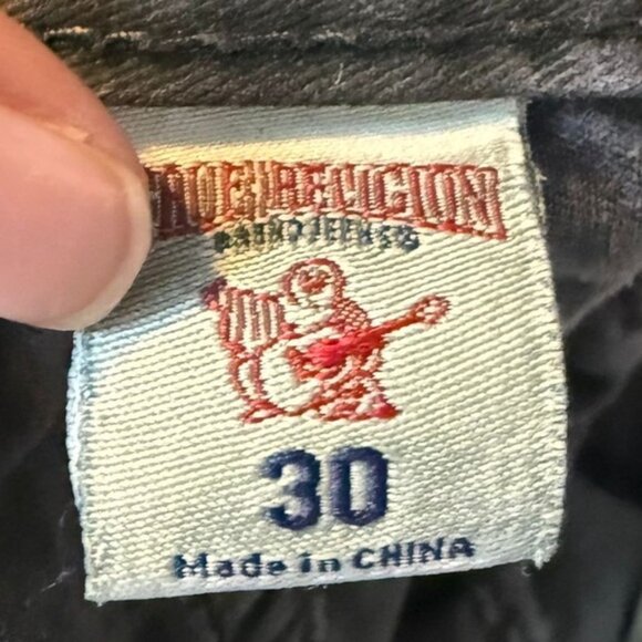 True Religion Men’s Straight Leg Jeans - Size 30 - Faded Black - Picture 3 of 8